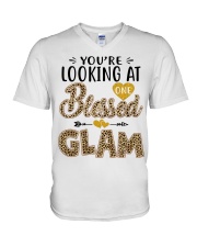 One Blessed Glam - Leo V-Neck T-Shirt tile
