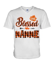 Blessed Nannie - Autumn V-Neck T-Shirt tile
