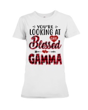 One Blessed Gamma - Red Premium Fit Ladies Tee tile