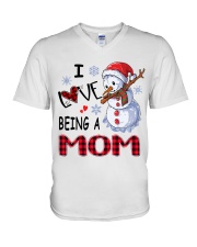 I Love Being A Mom - Xmas V-Neck T-Shirt tile