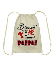 Blessed To Be Called Nini - Red Drawstring Bag tile