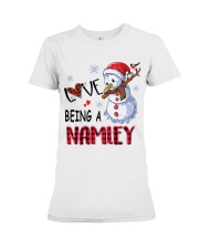 I Love Being A Namley - Xmas Premium Fit Ladies Tee tile