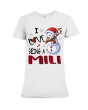 I Love Being A Mili - Xmas Premium Fit Ladies Tee tile