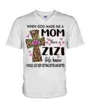 Mom Then A Zizi - Cross V-Neck T-Shirt tile