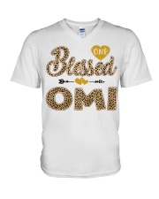Blessed Omi - Leo V-Neck T-Shirt tile