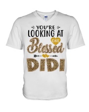 One Blessed Didi - Leo V-Neck T-Shirt tile