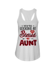One Blessed Aunt - Red Ladies Flowy Tank tile