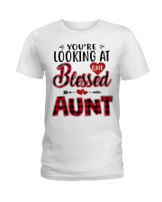 One Blessed Aunt - Red Ladies T-Shirt tile