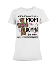 Mom Then A Bomma - Cross Premium Fit Ladies Tee tile