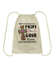 Mom Then A Gina - Cross Drawstring Bag tile