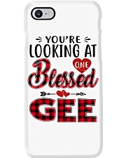 One Blessed Gee - Red Phone Case tile