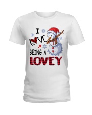 I Love Being A Lovey - Xmas Ladies T-Shirt tile