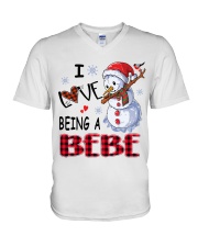I Love Being A Bebe - Xmas V-Neck T-Shirt tile