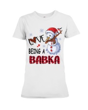 I Love Being A Babka - Xmas Premium Fit Ladies Tee tile
