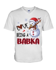 I Love Being A Babka - Xmas V-Neck T-Shirt tile