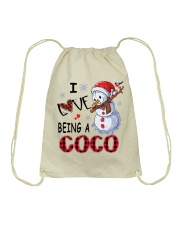 I Love Being A Coco - Xmas Drawstring Bag tile