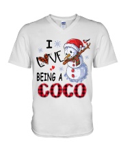 I Love Being A Coco - Xmas V-Neck T-Shirt tile