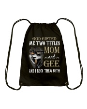 Mom And Gee - Rock Them Both Cross Drawstring Bag tile