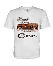 Blessed To Be Called Gee - Autumn V-Neck T-Shirt tile