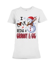 I Love Being A Granny & Gig - Xmas Premium Fit Ladies Tee tile