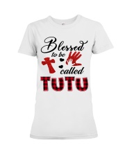 Blessed To Be Called Tutu - Red Premium Fit Ladies Tee tile