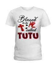 Blessed To Be Called Tutu - Red Ladies T-Shirt tile