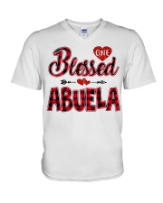 Blessed Abuela - Red V-Neck T-Shirt tile