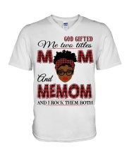 Mom And Memom Rock Them Both - B2 V-Neck T-Shirt tile
