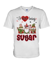 I Love Being Sugar - R V-Neck T-Shirt tile
