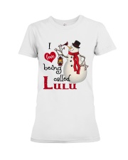 I Love Being Called Lulu - Xmas Premium Fit Ladies Tee tile