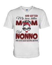 Mom And Nonno - Red 2022 .Png V-Neck T-Shirt tile