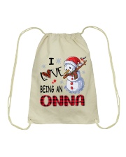 I Love Being An Onna - Xmas Drawstring Bag tile
