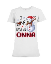 I Love Being An Onna - Xmas Premium Fit Ladies Tee tile