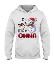 I Love Being An Onna - Xmas Hooded Sweatshirt tile