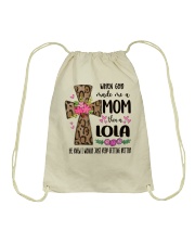 Mom Then A Lola - Cross 2 Drawstring Bag tile