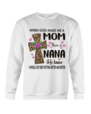 Mom Then a Nana - Cross Crewneck Sweatshirt tile