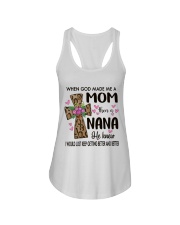 Mom Then a Nana - Cross Ladies Flowy Tank tile