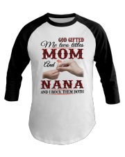 I Rock Being A Mom And Nana Baseball Tee tile