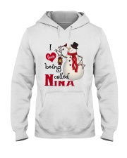 I Love Being Called Nina - Xmas Hooded Sweatshirt tile