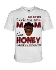 Mom And Honey Rock Them Both - B2 V-Neck T-Shirt tile