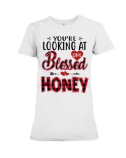 One Blessed Honey - Red Premium Fit Ladies Tee tile