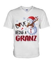 I Love Being A Granz - Xmas V-Neck T-Shirt tile