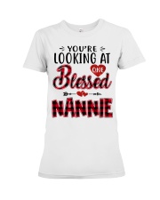 One Blessed Nannie - Red Premium Fit Ladies Tee tile