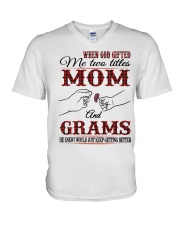 Mom And Grams - H V-Neck T-Shirt tile