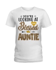 One Blessed Auntie - Leo Ladies T-Shirt tile