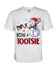 I Love Being A Tootsie - Xmas V-Neck T-Shirt tile