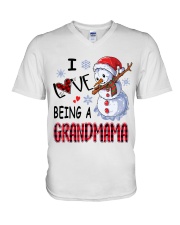 I Love Being A Grandmama - Xmas V-Neck T-Shirt tile
