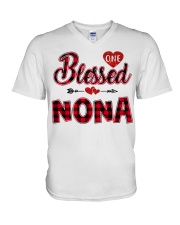 Blessed Nona - Red V-Neck T-Shirt tile