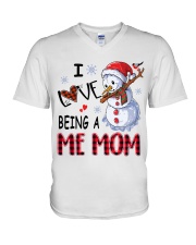 I Love Being A Me Mom - Xmas V-Neck T-Shirt tile