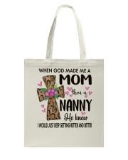 Mom Then A Nanny - Cross Tote Bag tile
